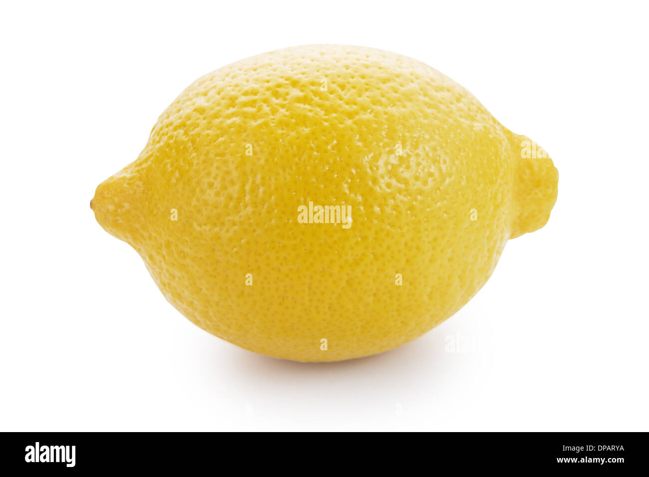 a single lemon isolated on white. Clipping path included Stock Photo