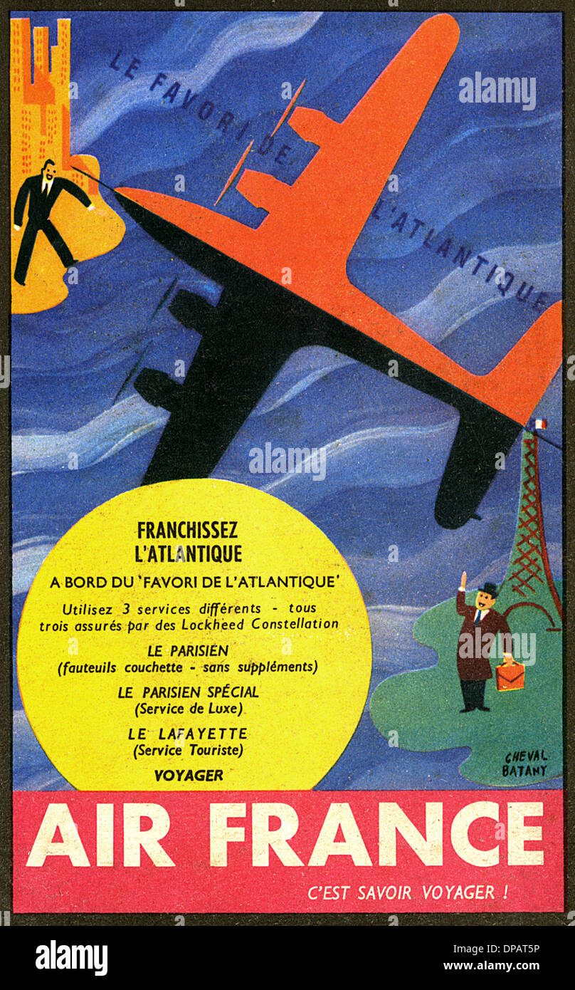ADVERT/AIR FRANCE 1950S Stock Photo - Alamy