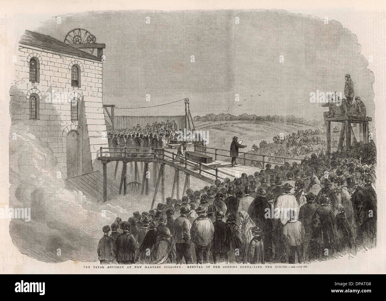 Hartley Mine Disaster 1862 Stock Photo