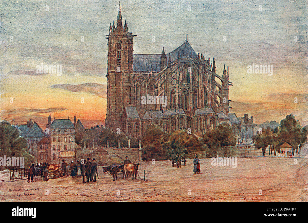 LE MANS/CATHEDRAL 1907 Stock Photo