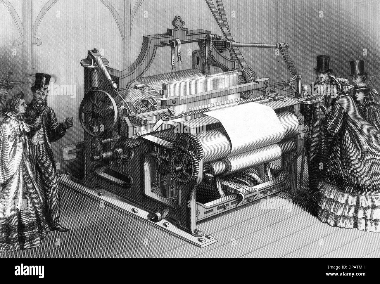 Paper Printing Machine Stock Photo
