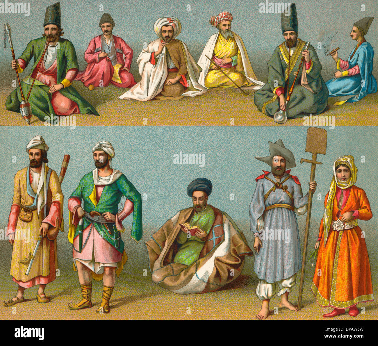 Racial Types - Iran - Men - 19th century Stock Photo - Alamy