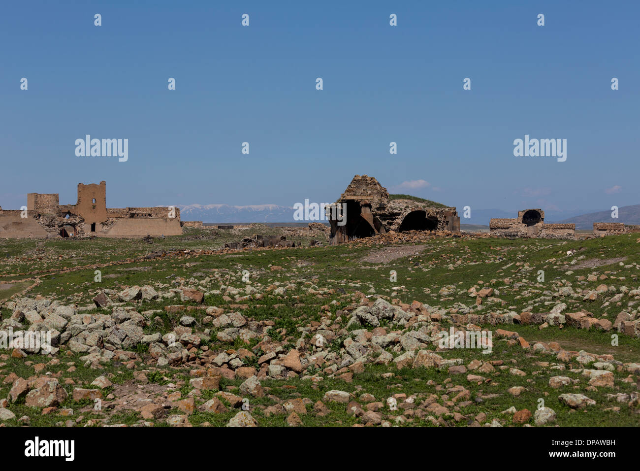 view of ruins of Ani, Turkey Stock Photo