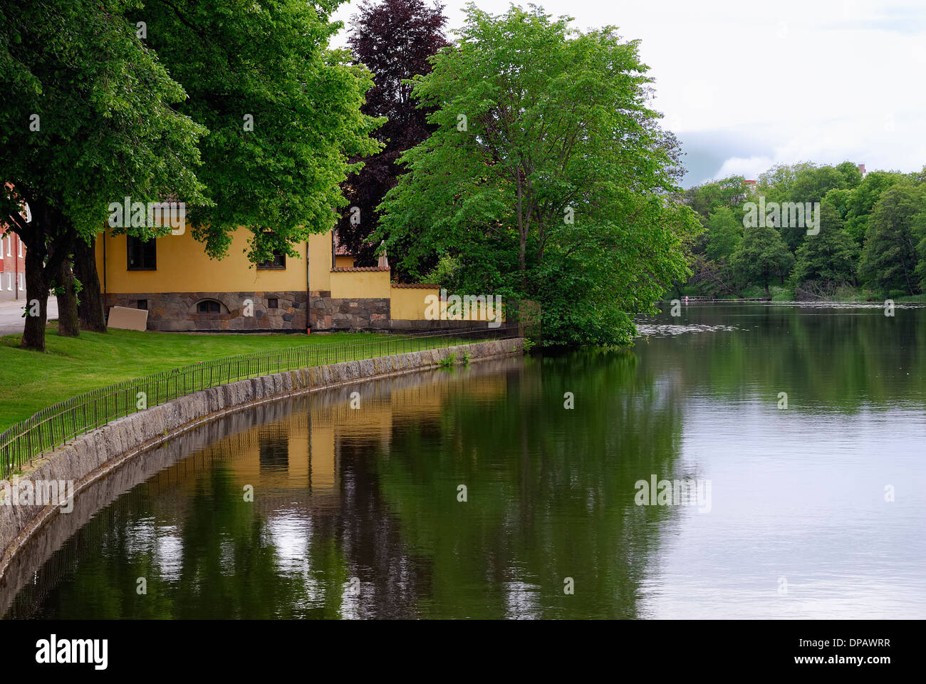 House by the river Stock Photo Alamy