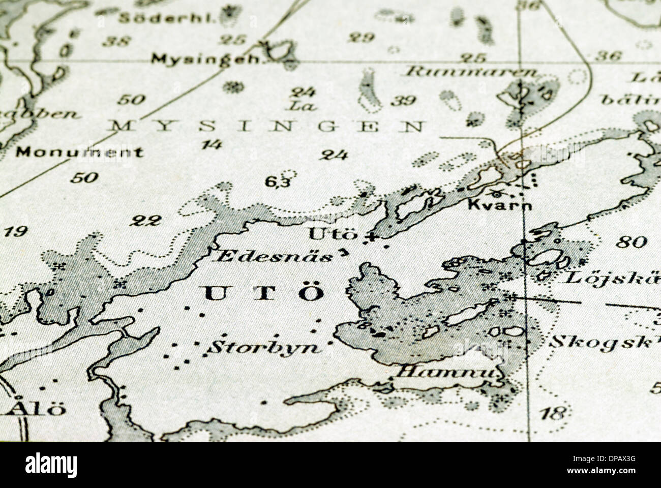 Stockholm archipelago map hires stock photography and images Alamy