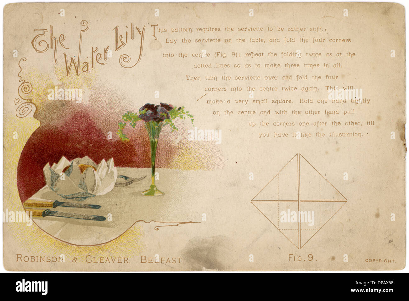 HOW TO FOLD SERVIETTES Stock Photo Alamy