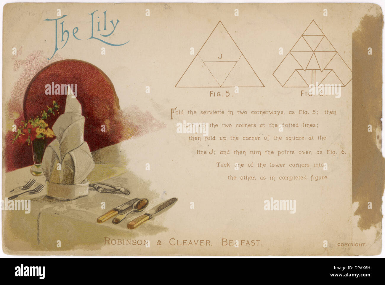 HOW TO FOLD SERVIETTES Stock Photo Alamy