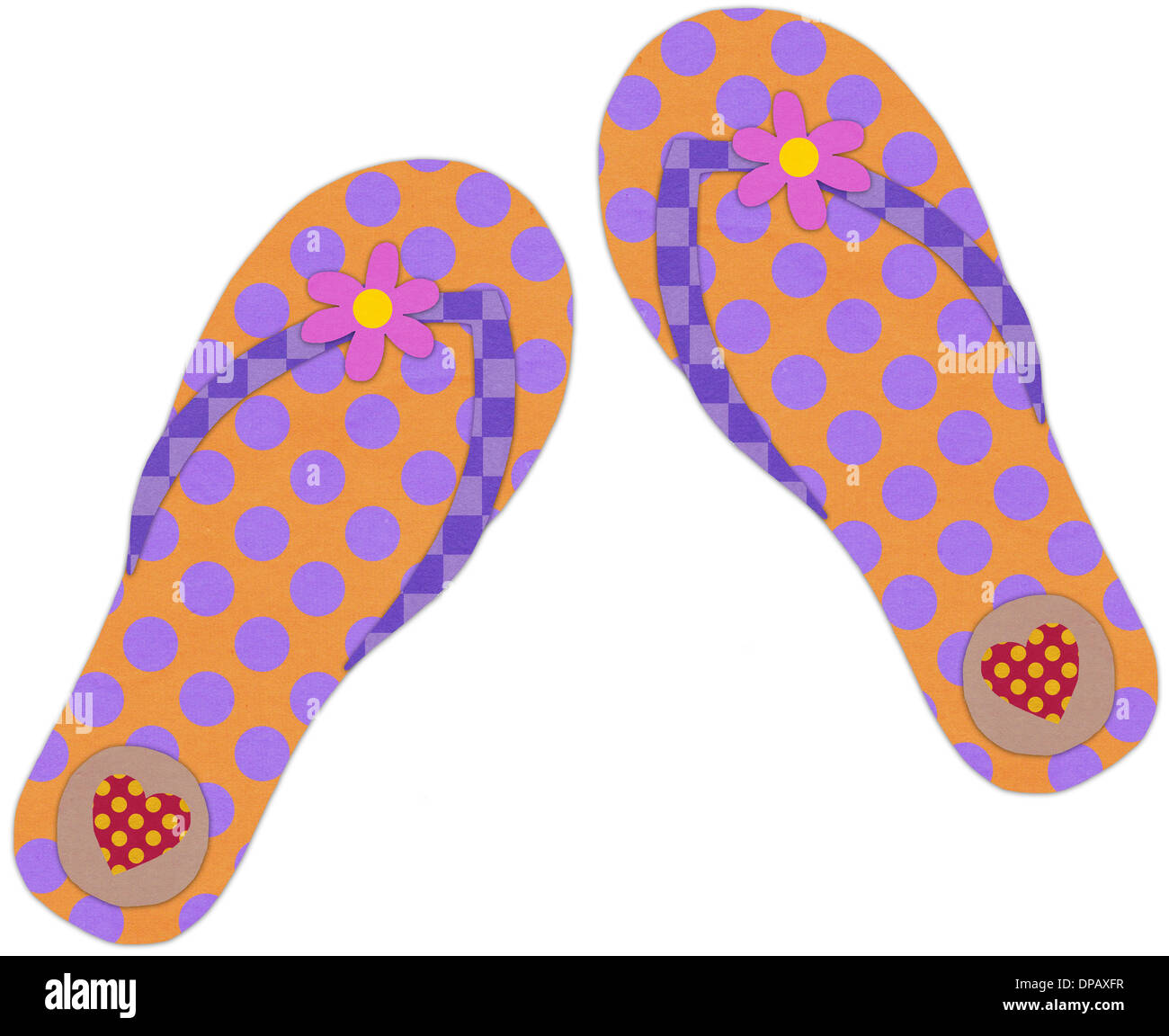 Flip flops against white background Stock Photo - Alamy
