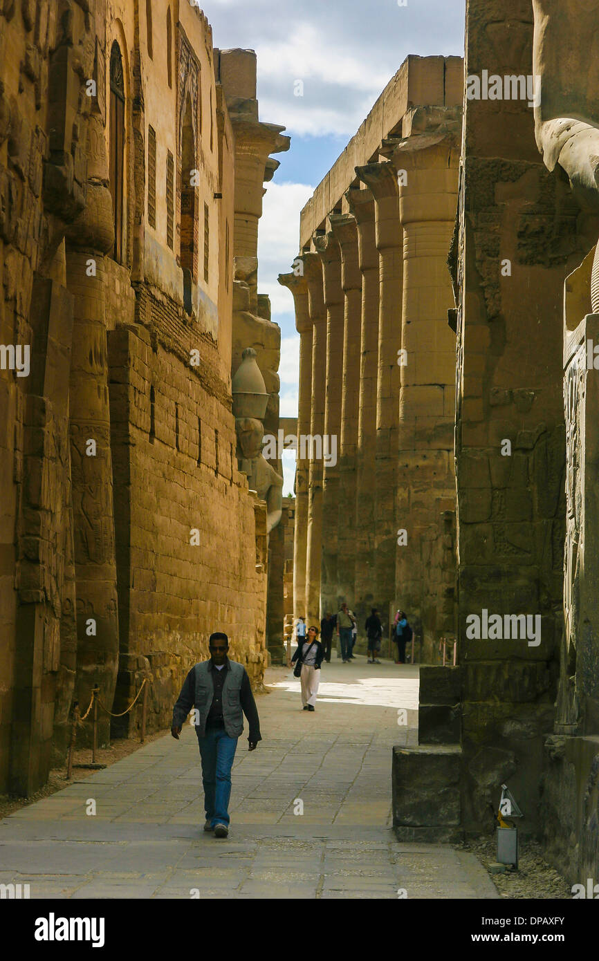 Entry into Karnak Temple in Luxor, Egypt. Stock Photo