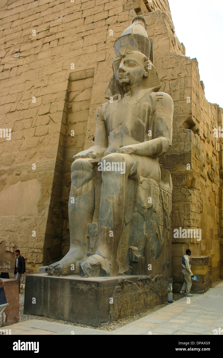 Pharaoh at entry into Karnak Temple in Luxor, Egypt Stock Photo - Alamy