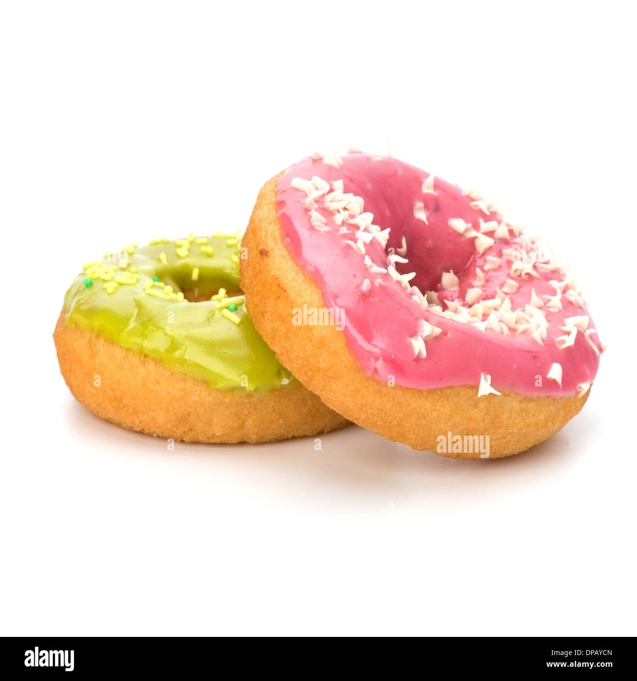 Delicious doughnuts isolated on white background Stock Photo - Alamy