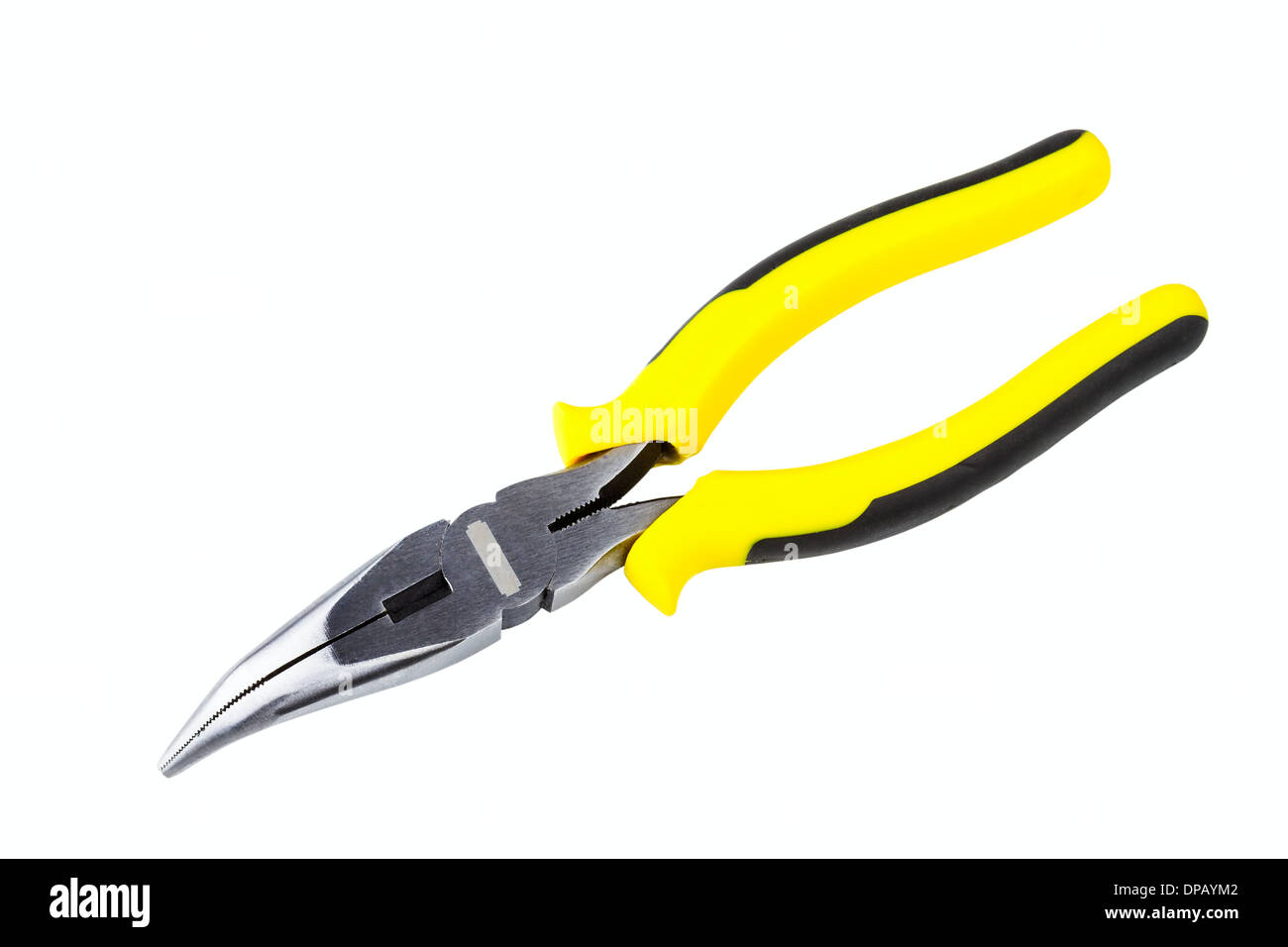 bent long nose pliers isolated on white background Stock Photo Alamy