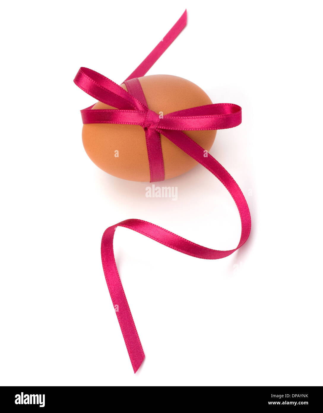 Easter egg with festive bow isolated on white background Stock Photo ...