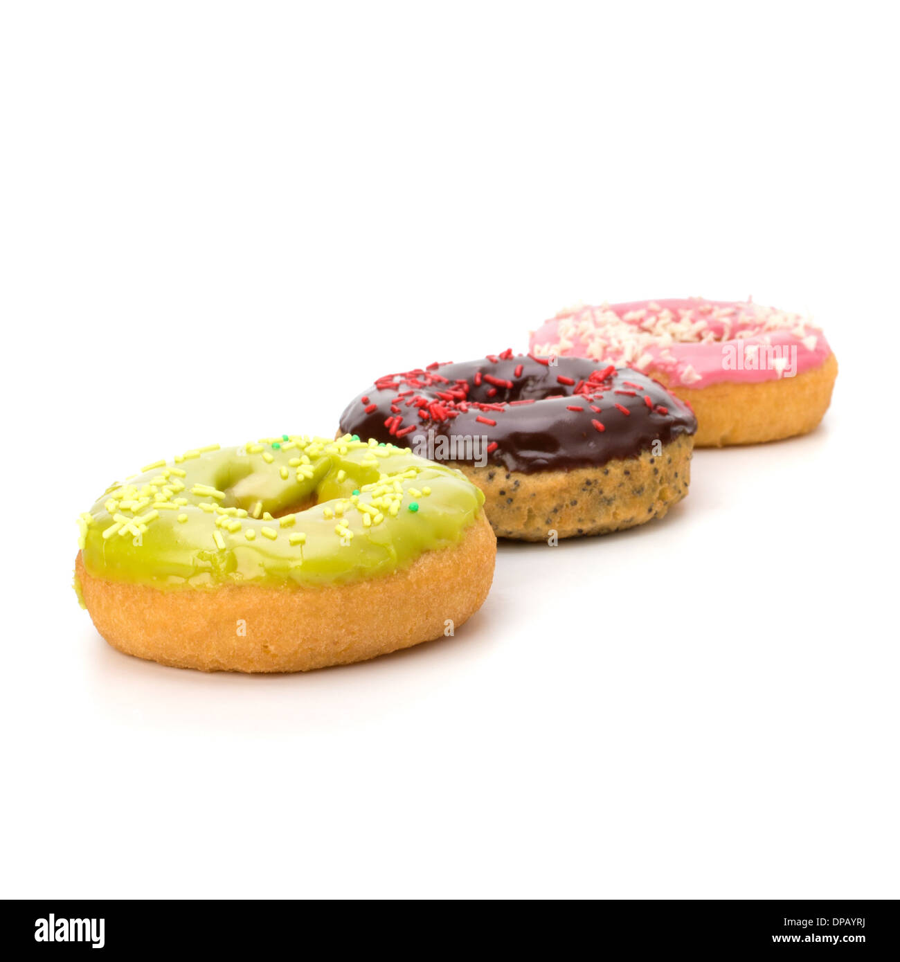 Delicious doughnut isolated on white background Stock Photo - Alamy