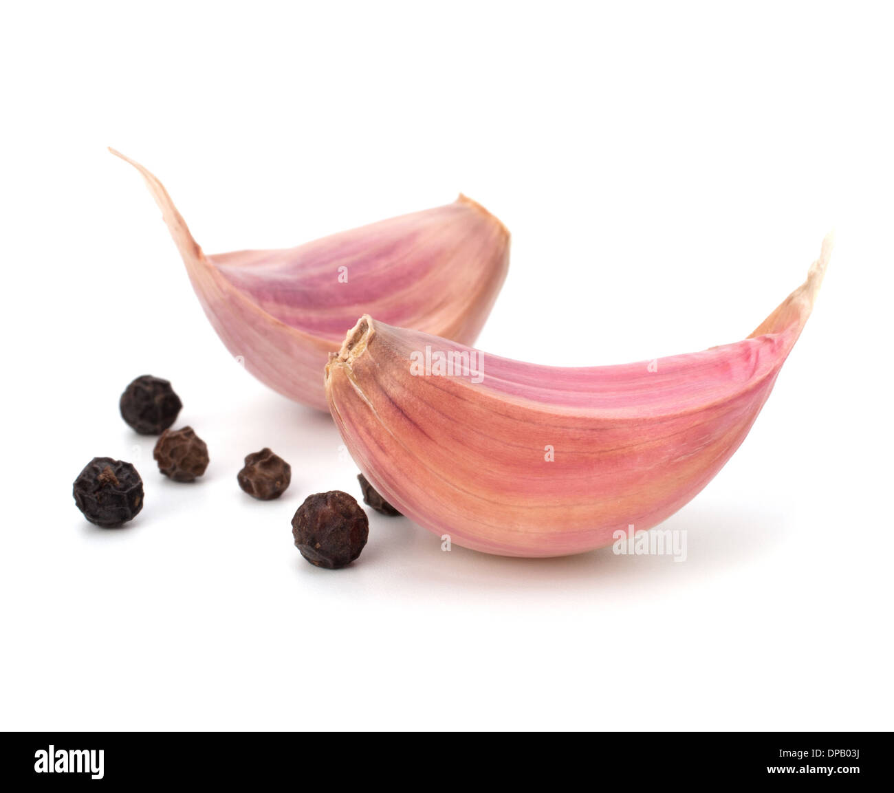 Garlic clove isolated on white background Stock Photo - Alamy