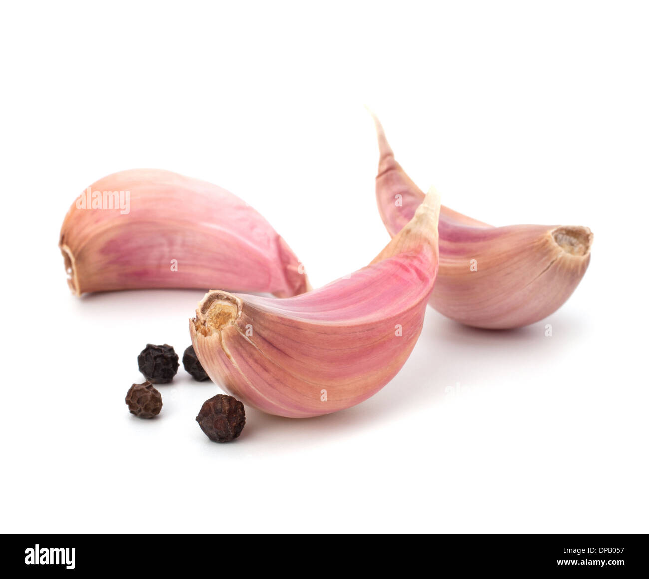 Garlic clove isolated on white background Stock Photo - Alamy