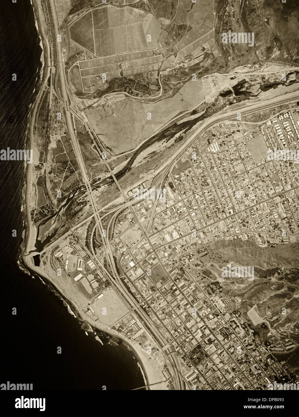 historical aerial photograph Ventura, California, 1972 Stock Photo 65395263 Alamy
