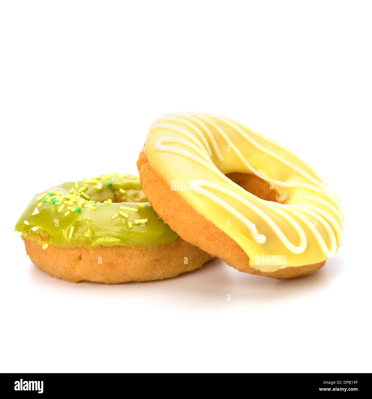 Delicious doughnuts isolated on white background Stock Photo - Alamy