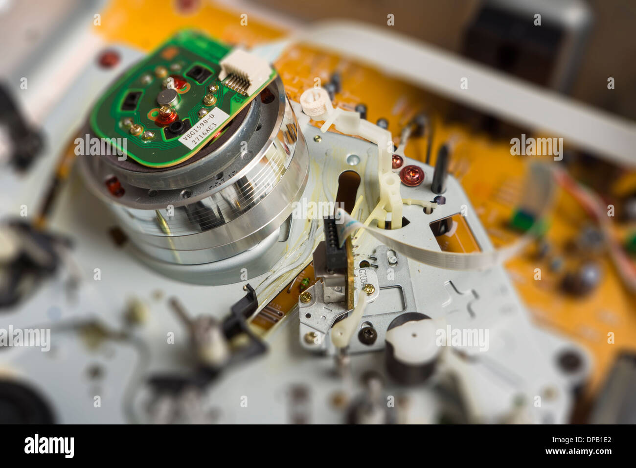 Video head inside old vhs recorder Stock Photo - Alamy