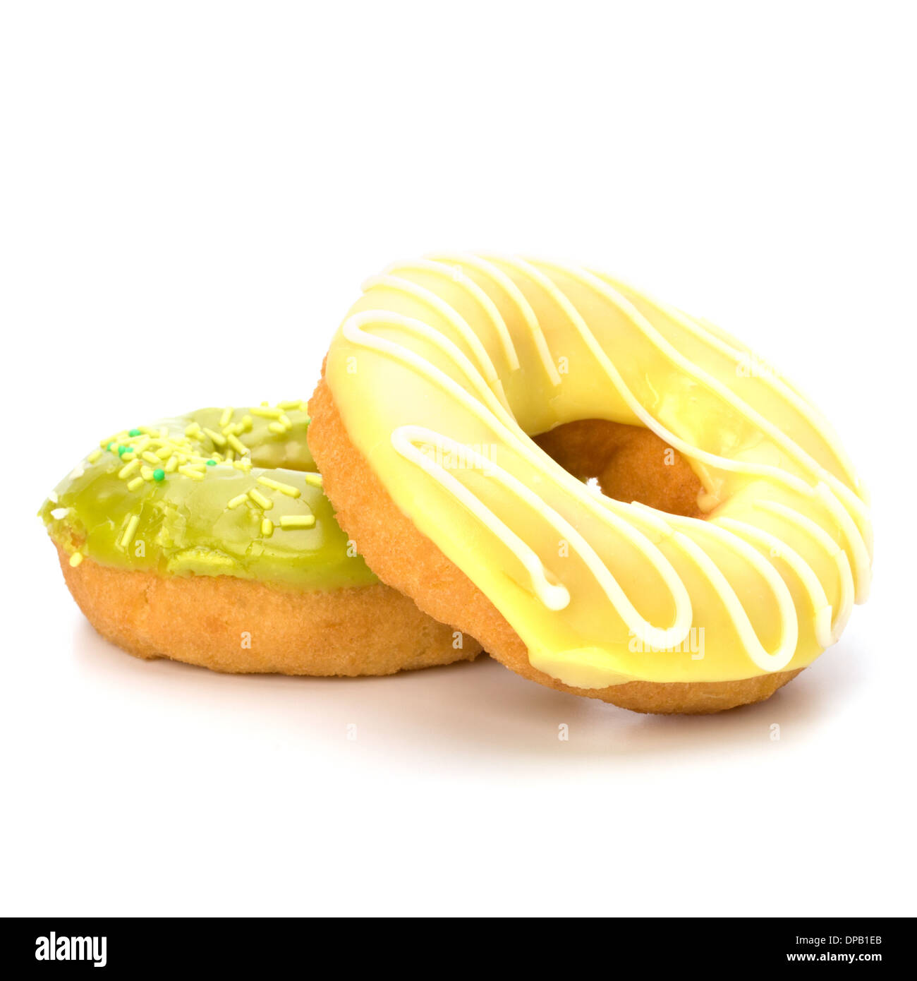 Delicious doughnuts isolated on white background Stock Photo - Alamy