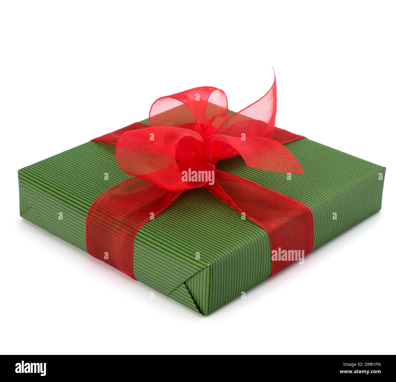 festive gift box isolated on white background Stock Photo - Alamy