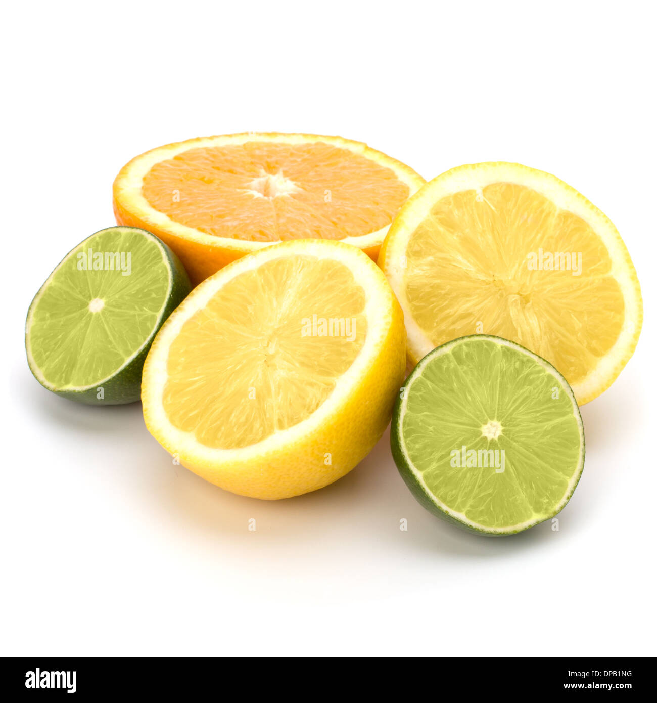 Citrus fruits isolated on white background Stock Photo - Alamy