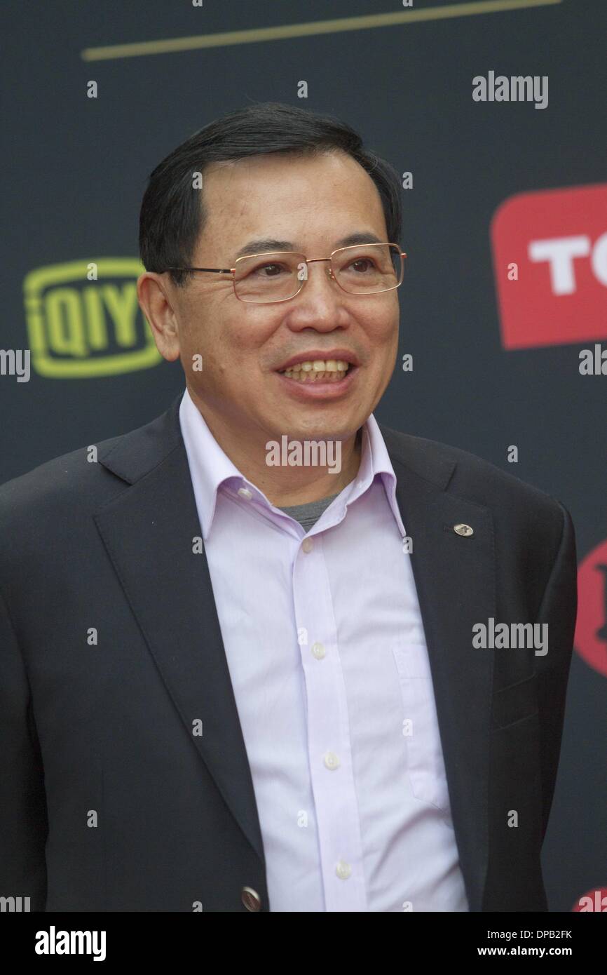 Los Angeles, California, USA. 10th Jan, 2014. CEO of TCL Li Dongsheng arrives for the Hollywood TCL Microcinema Award Ceremony at TCL Chinese Theater on Friday, January 10, 2014, in Los Angeles. Credit:  Ringo Chiu/ZUMAPRESS.com/Alamy Live News Stock Photo