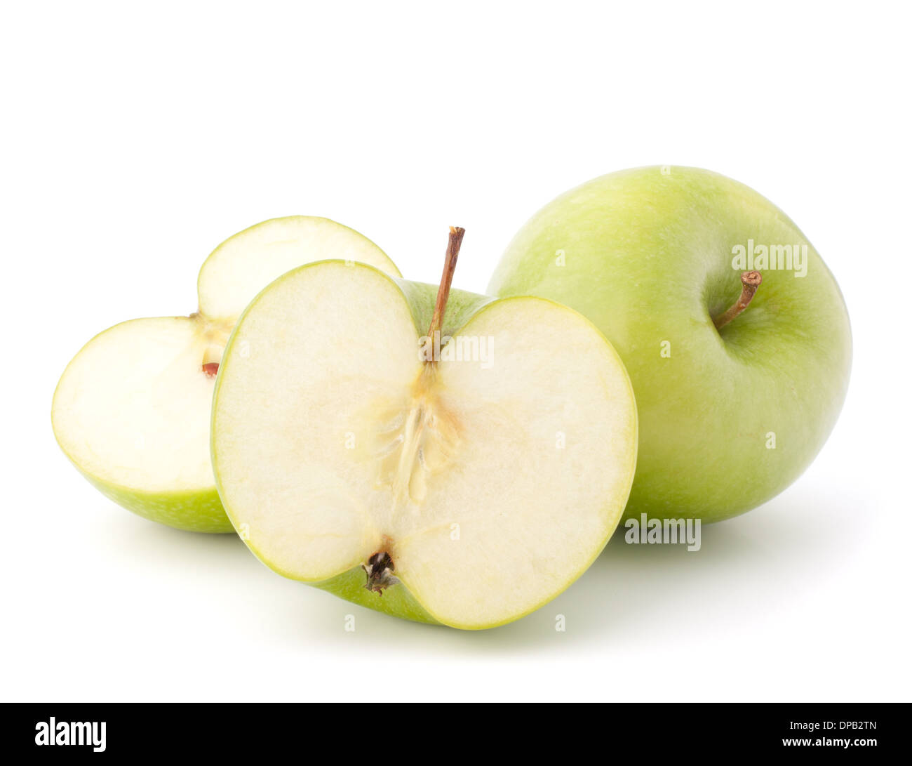 Green apple isolated on white background cutout Stock Photo - Alamy
