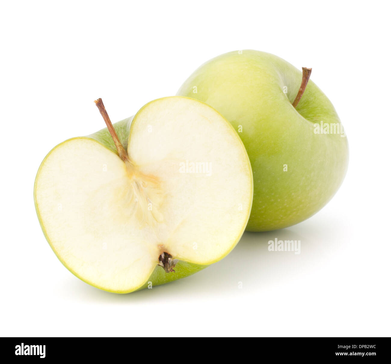 Green apple isolated on white background cutout Stock Photo - Alamy