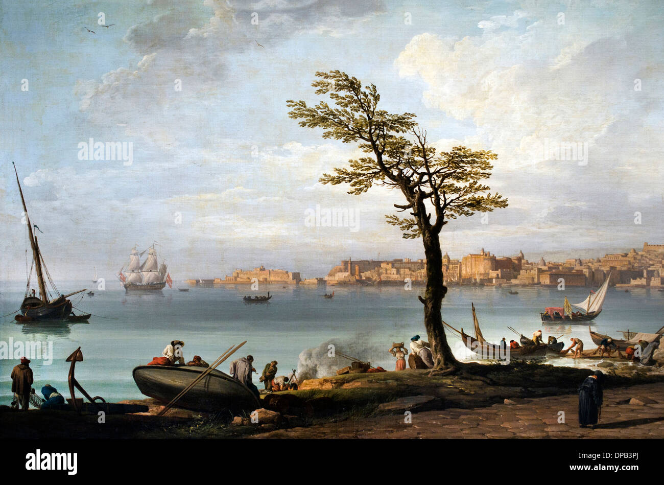 View of the Gulf of Naples 1748 Claude Joseph Vernet  1714 –  1789  France French Stock Photo