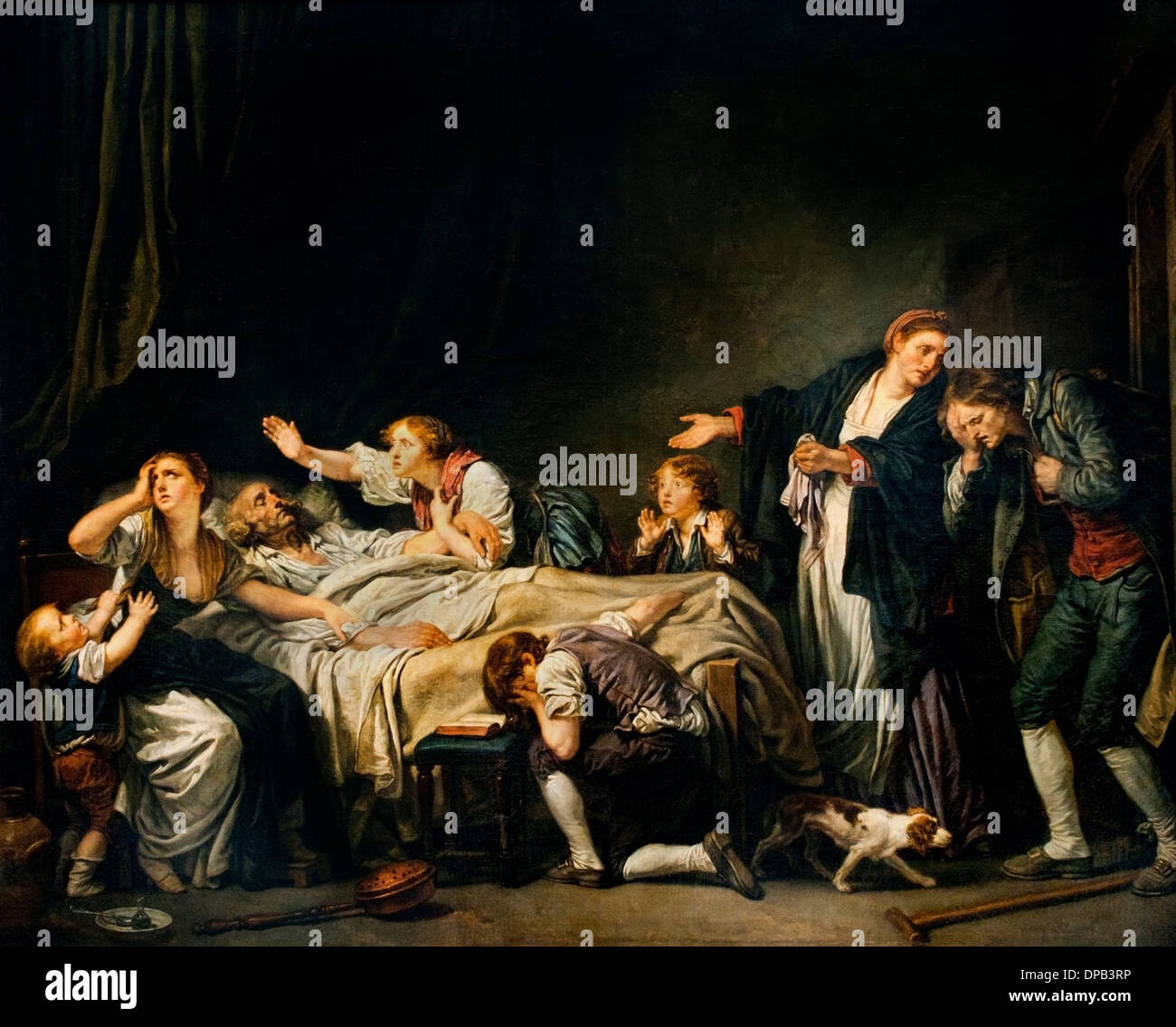 Paternal Curse Son punished 1778 Jean Baptiste Greuze 1725 –1805 France French Stock Photo