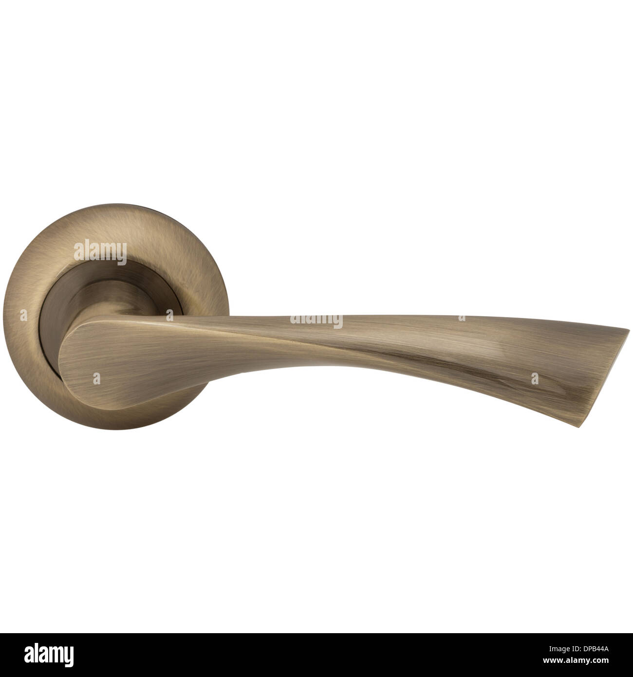 Classic door handle side view isolated on white Stock Photo Alamy