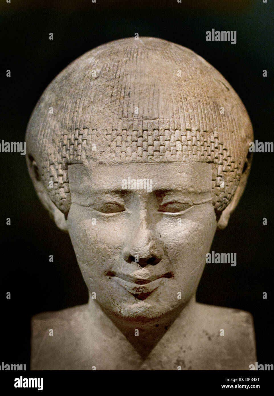 Woman head  ( sculptor's model )  300-100 BC Egypt Egyptian Stock Photo