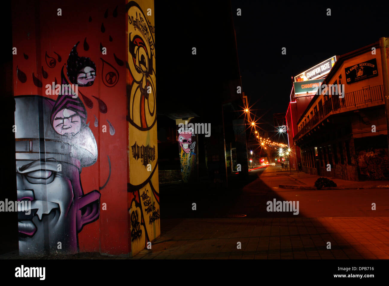 Street art in Newtown in central Johannesburg South Africa Stock Photo