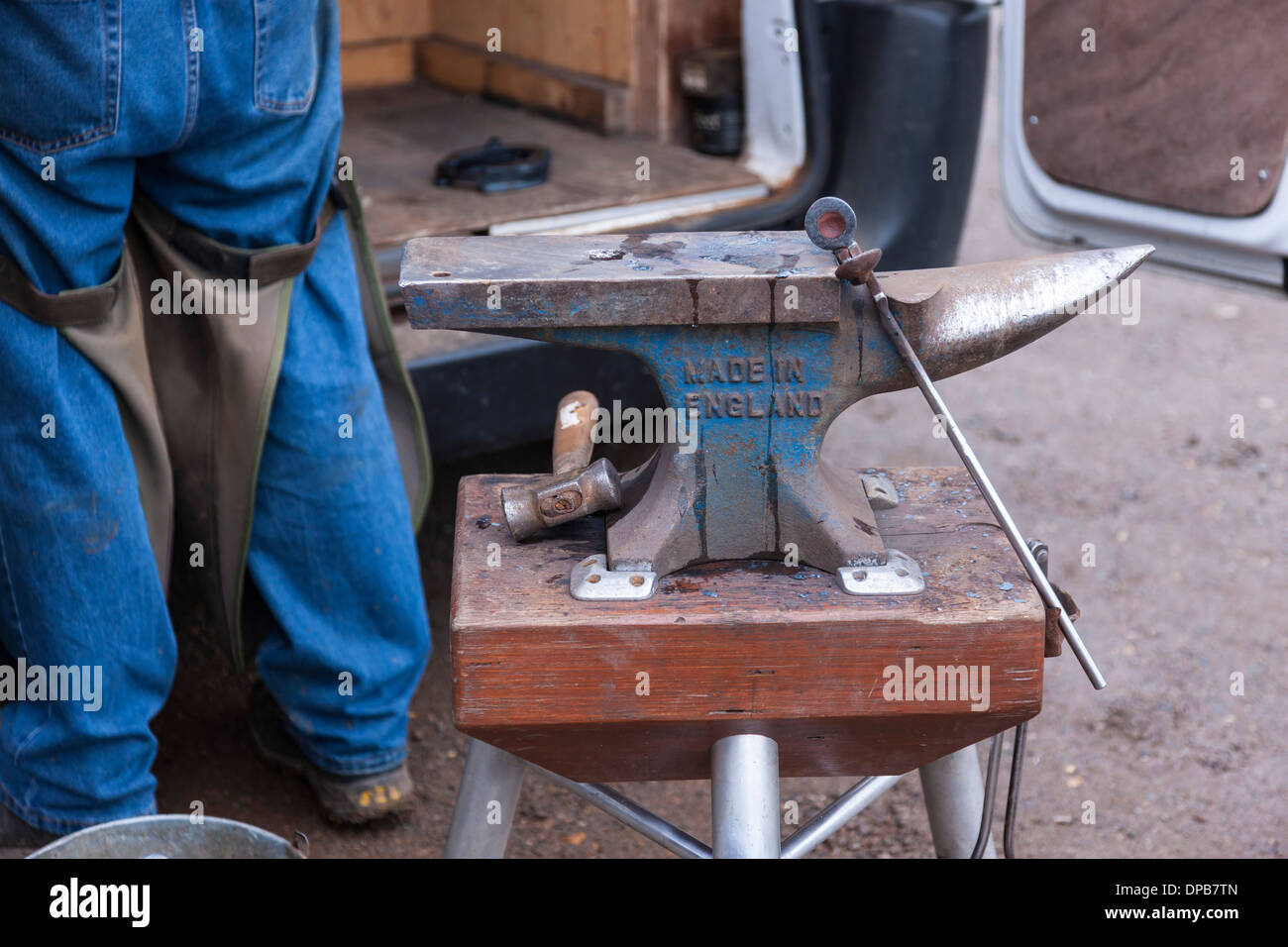 Fariers tools and Anvil. Stock Photo