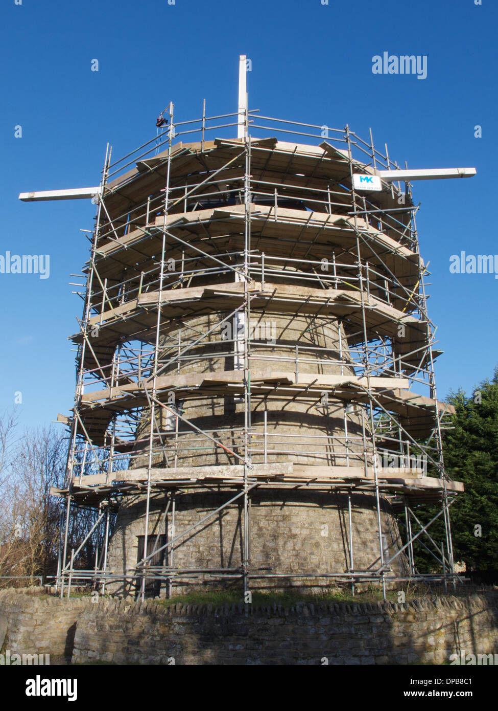 Bradwell Windmill during restoration work, Bradville, Milton Keynes