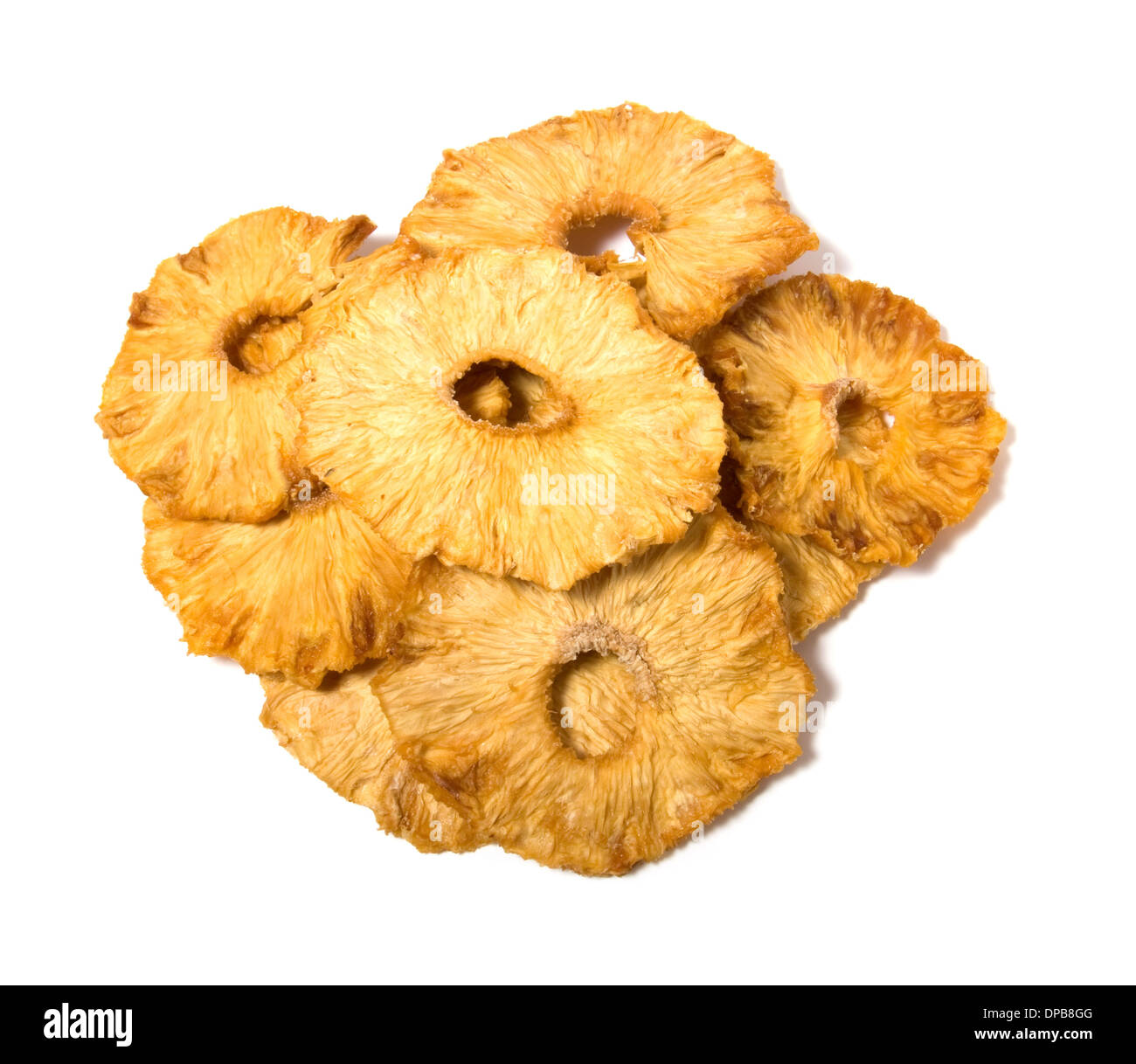 dried pineapples slices isolated on white background Stock Photo Alamy