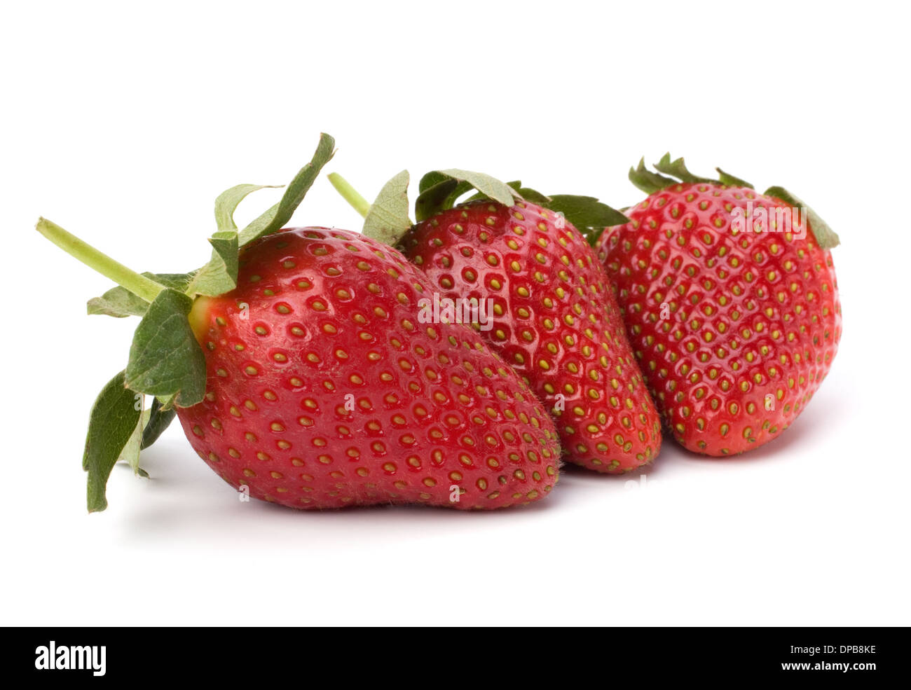 Strawberries isolated on white background Stock Photo - Alamy