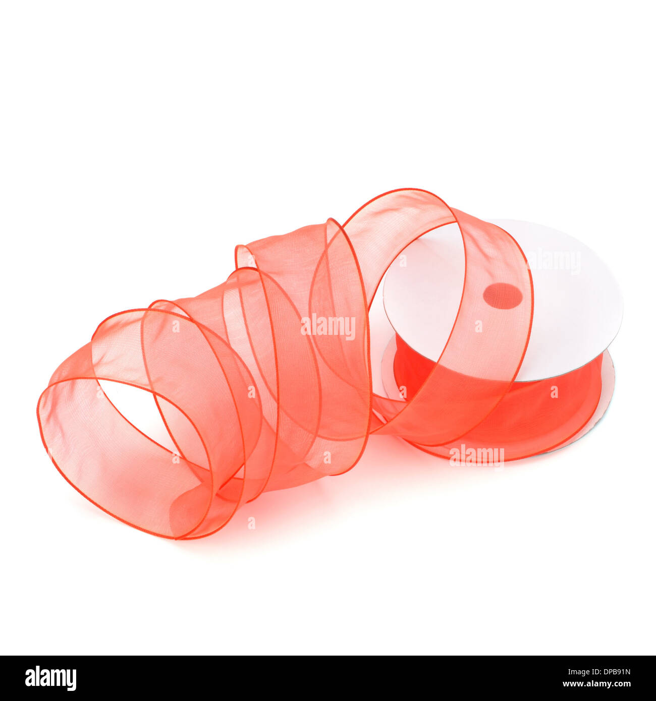 Multi Ribbon Bobbin Gift ribbon bobbin isolated on white background Stock Photo - Alamy