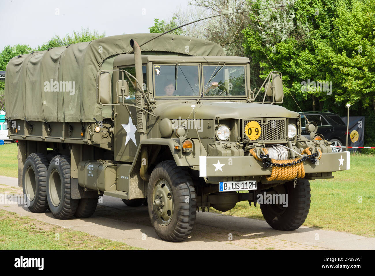 American middle truck U.S. Army M35 Stock Photo