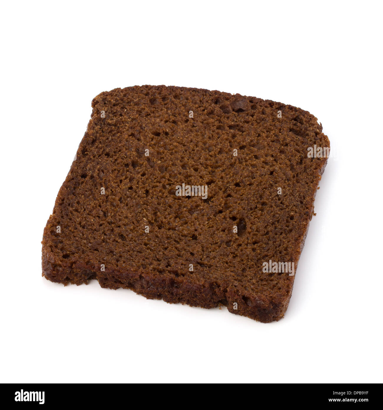 Brown bread slice isolated on white background Stock Photo - Alamy