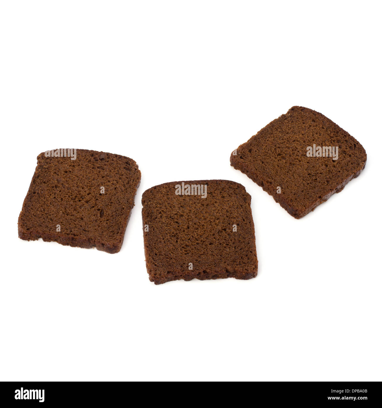 Brown bread slice isolated on white background Stock Photo - Alamy