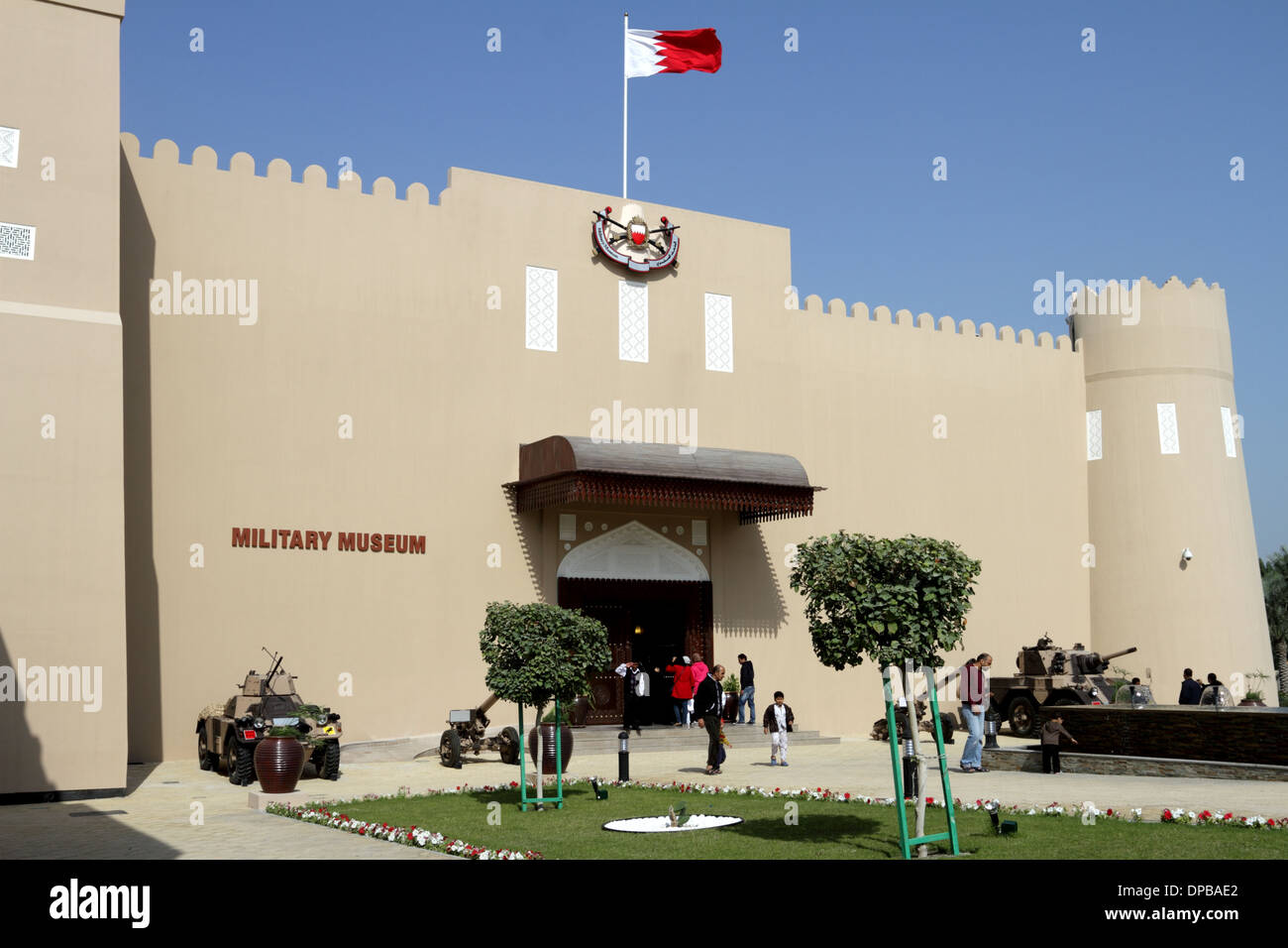 Exterior view of the Military Museum, Riffaa, Kingdom of Bahrain Stock