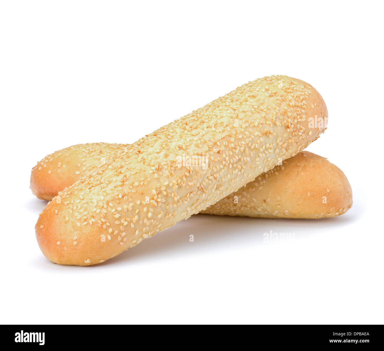 Healthy grain french baguette bread loaf isolated on white background ...