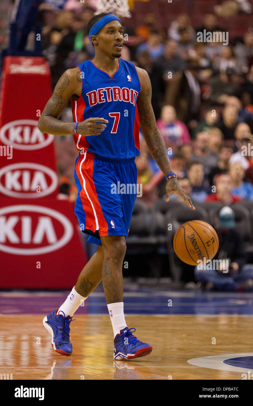 Philadelphia, Pennsylvania, USA. 10th Jan, 2014. Detroit Pistons point