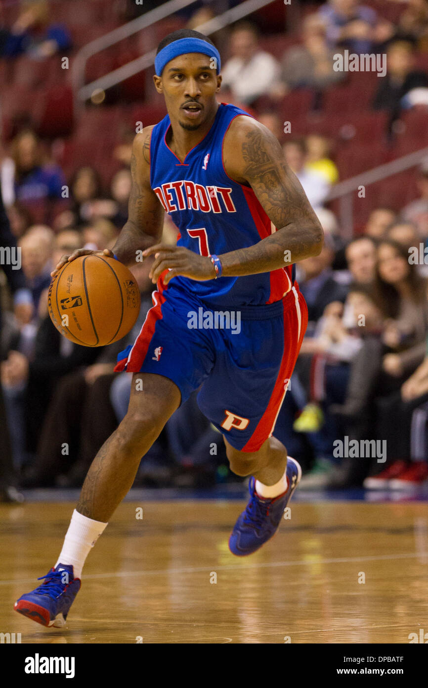Philadelphia, Pennsylvania, USA. 10th Jan, 2014. Detroit Pistons point