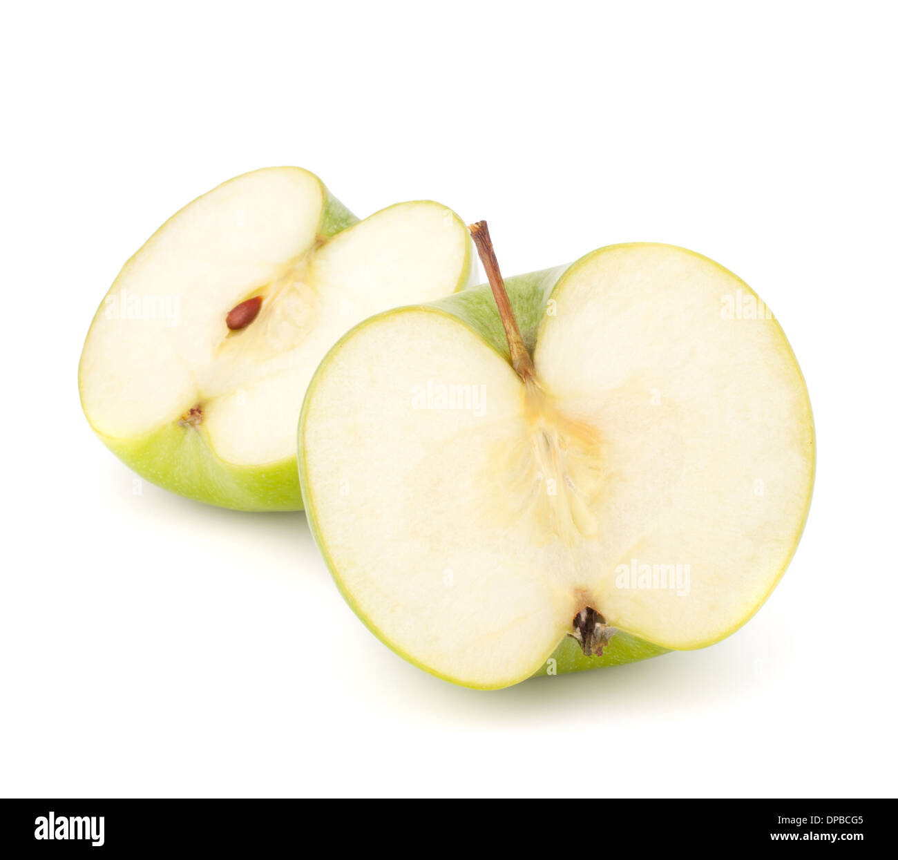 Green apple isolated on white background cutout Stock Photo - Alamy