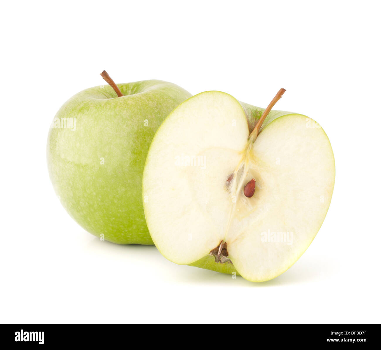 Green apple isolated on white background cutout Stock Photo - Alamy