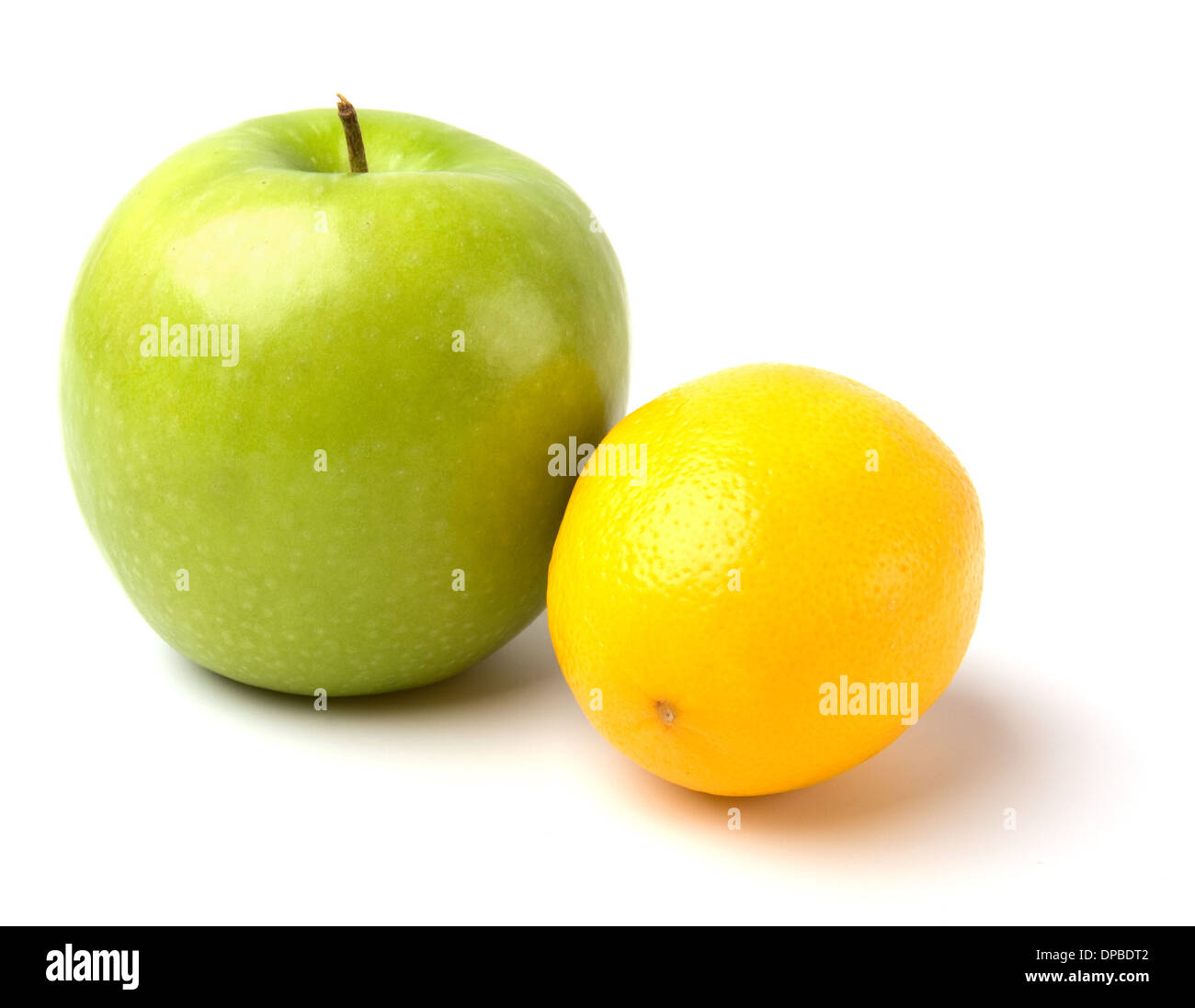 apple and orange isolated on white background Stock Photo Alamy