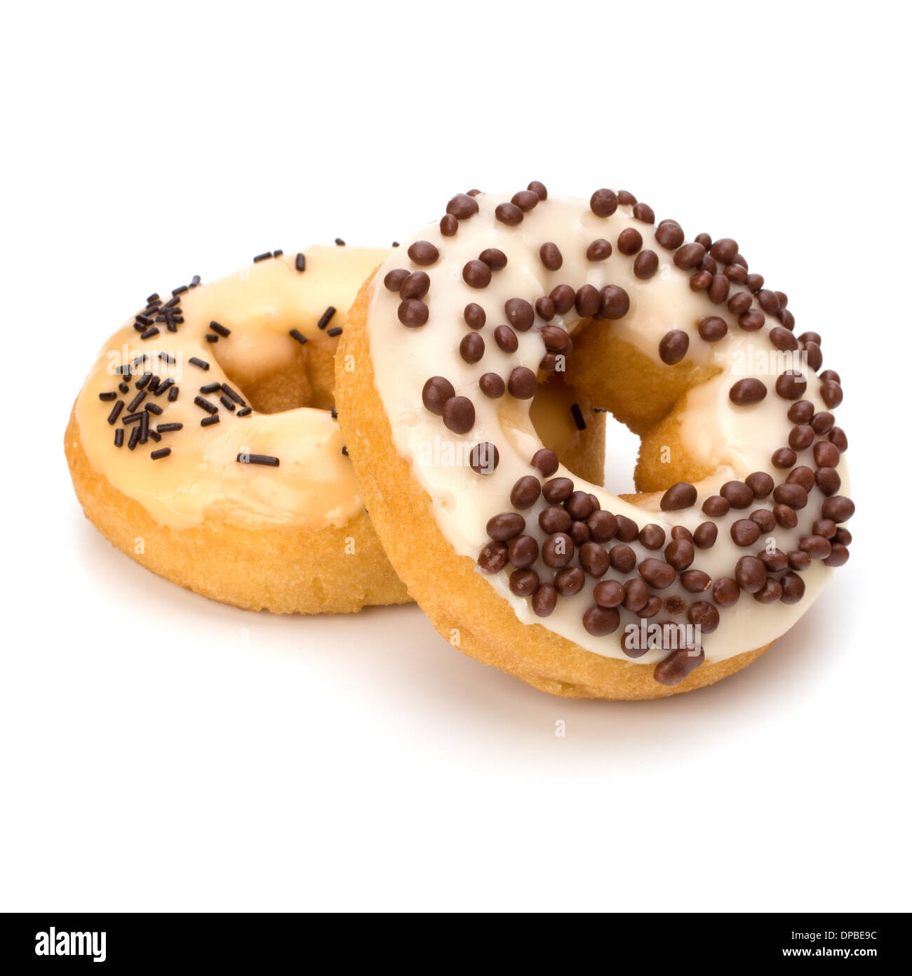 Delicious doughnuts isolated on white background Stock Photo - Alamy